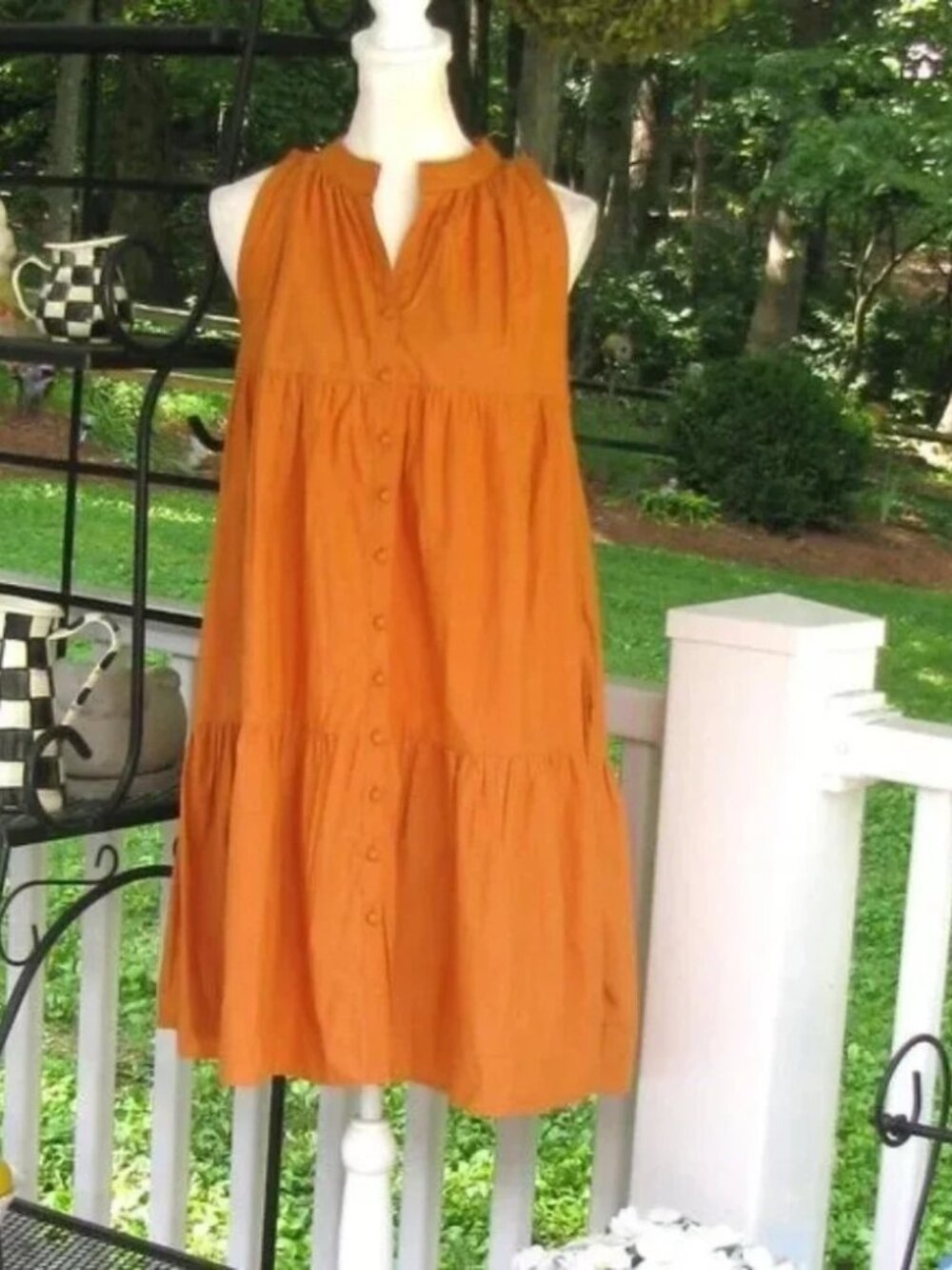 Olivia James The Label Ro sleeveless dress with pockets cotton Small luxury